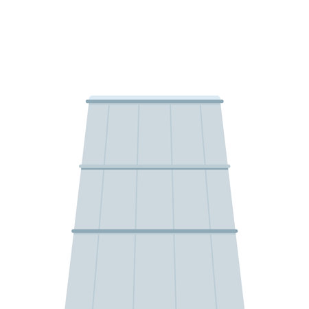 Industrial chimney. Manufacturing industrial chimney, toxic air chimney pipes, factory chimney smoke pollution vector illustration. Plant emitting dirty smog, air pollutionのイラスト素材