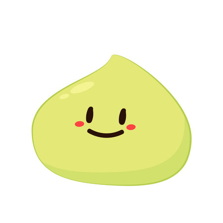 Wasabi mascot vector .Wasabi on white background.のイラスト素材