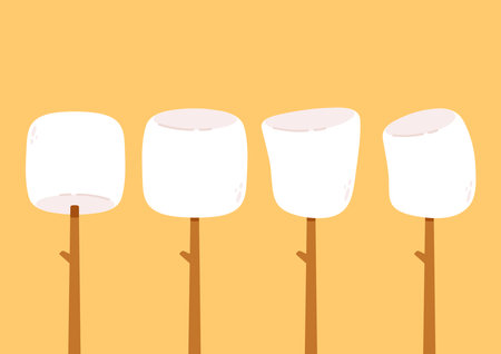 Marshmallow stick.のイラスト素材