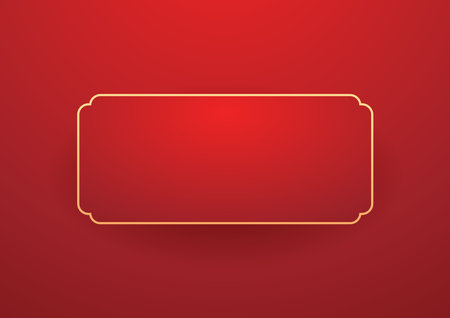 Happy Chinese new year 2025. Chinese new year banner for show product. Greeting card. China frame with lantern on red background.のイラスト素材