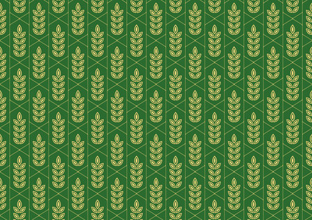 Wheat pattern wallpaper. oat symbol. free space for text. rice sign. Rice pattern wallpaper.のイラスト素材