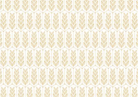 Wheat pattern wallpaper. oat symbol. free space for text. rice sign. Rice pattern wallpaper.のイラスト素材
