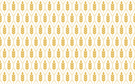 Wheat pattern wallpaper. oat symbol. free space for text. rice sign. Rice pattern wallpaper.のイラスト素材
