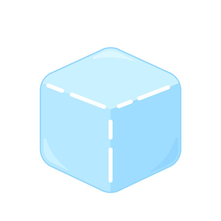 Ice cubes cartoon vector. Ice cubes drop. Ice cubes character design.のイラスト素材