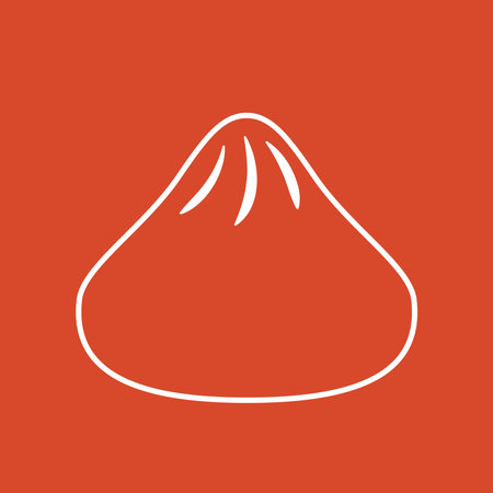 Shrimp dumplings icon vector. Shrimp dumplings is Chinese food. Chinese food icon.のイラスト素材
