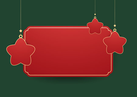 Christmas label. Festive Christmas text box vector. Perfect for seasonal messages or text and greetings.のイラスト素材