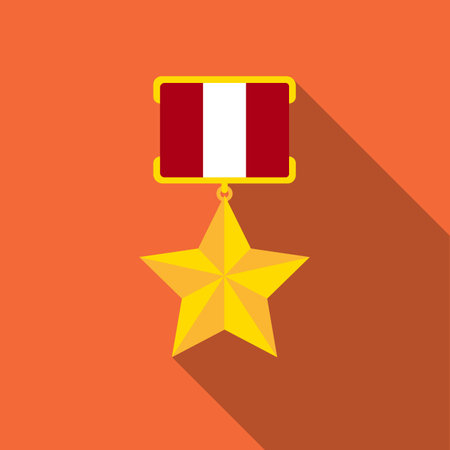 A medal of courage that represents the courage of a soldier.のイラスト素材