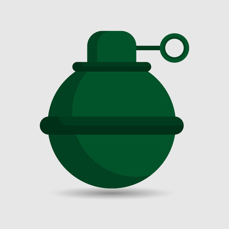 Green grenade. Weapons of war.のイラスト素材