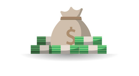 Illustration of financial and investment vector graph. Money.のイラスト素材