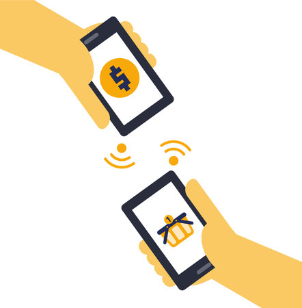 Illustration of selling products online. Vector.のイラスト素材