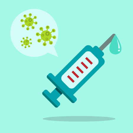 A vaccine needle that can cure disease.のイラスト素材