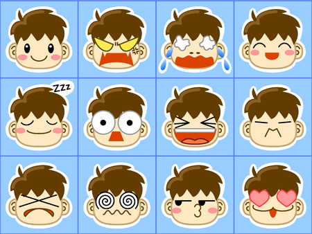 Man face setの写真素材