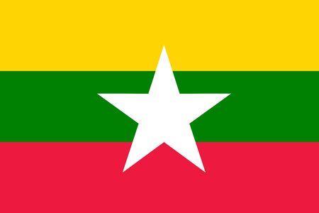 Myanmar flagのイラスト素材