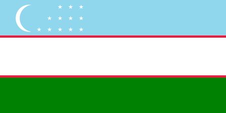 National Flag Uzbekistanのイラスト素材