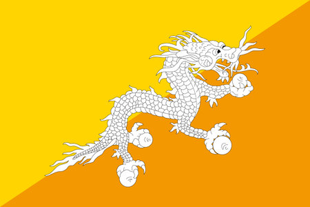 National flag Bhutanのイラスト素材