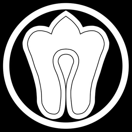 Family crest: Korin walnuts on the middle ringのイラスト素材