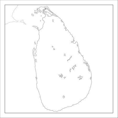 Here is a map of Sri Lanka.のイラスト素材