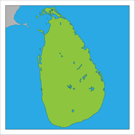 Here is a map of Sri Lanka.のイラスト素材