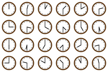 Clock icon setのイラスト素材