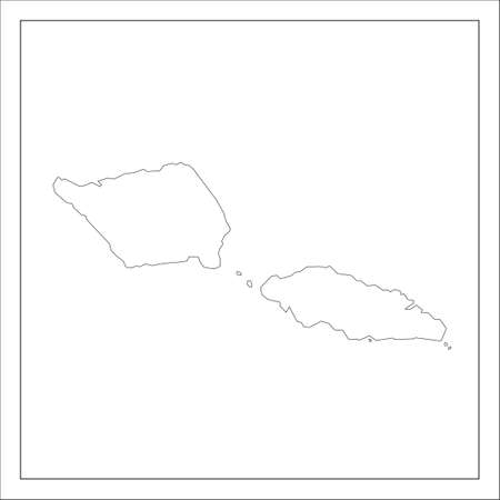 This is a map of Samoa.のイラスト素材