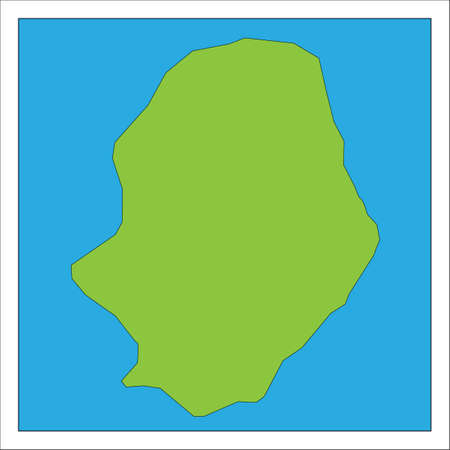 It is a map of Niue.のイラスト素材