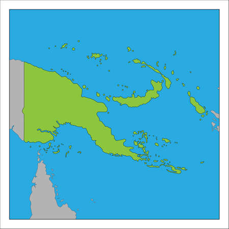 Map of Papua New Guinea.のイラスト素材