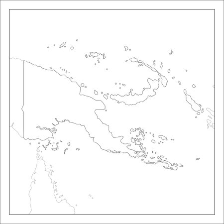 Map of Papua New Guinea.のイラスト素材