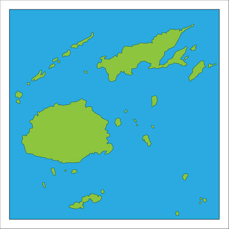 It is a map of Fiji.のイラスト素材