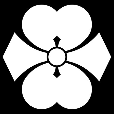 It is a family crest. It's called two swords and one eater.のイラスト素材