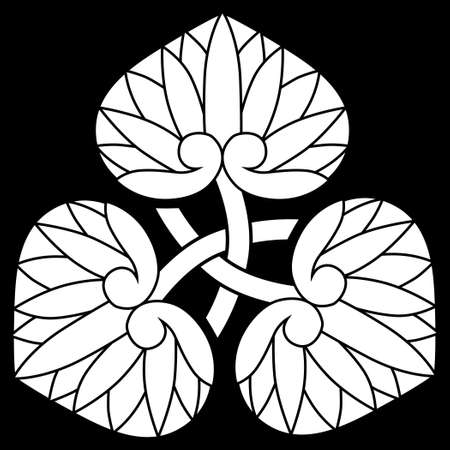 It is a family crest. It is called an off-axis aoi.のイラスト素材