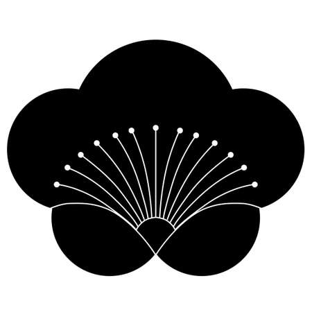 It is a family crest. It is called a smell plum.のイラスト素材