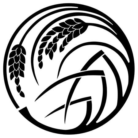 It is a family crest. It's called the Rice Rice Maru.のイラスト素材