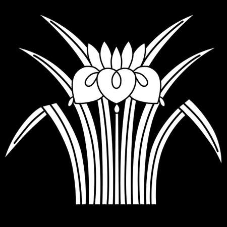 It is a family crest. It's called standing du young.のイラスト素材