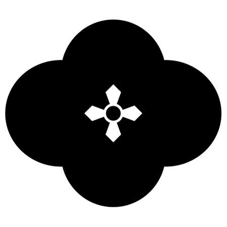 It is a family crest. It is called persimmon flower.のイラスト素材