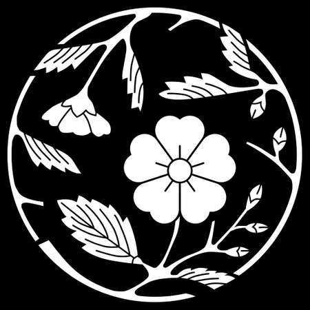 It is a family crest. It is called Omote-Sakura-e Maru.のイラスト素材