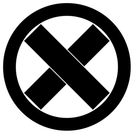 It is a family crest. It is called a right overlap on a circle (Sujikai).のイラスト素材