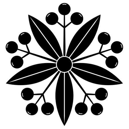 It is a family crest. It's called Nantenkaku.のイラスト素材