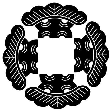 It is a family crest. It's called Yotsubamatsu.のイラスト素材