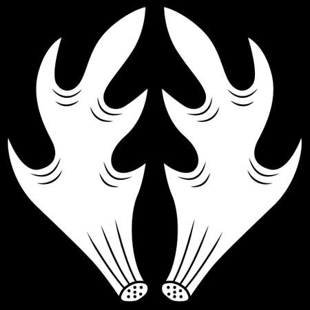 It is a family crest. It's called a hugging angle.のイラスト素材