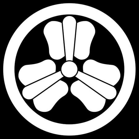 It is a family crest. It is called Kurushima Karadanfan (Fan).のイラスト素材