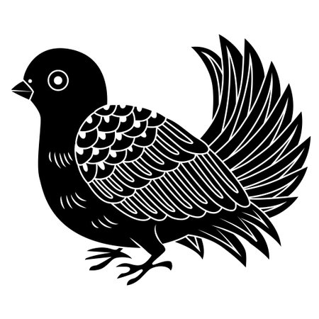 It is a family crest. It's called a peacock pigeon.のイラスト素材