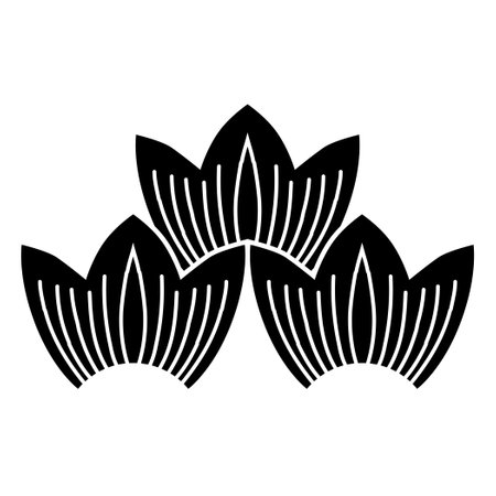 Lotus flower icon. Simple illustration of lotus flower vector icon for webのイラスト素材