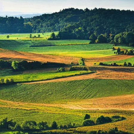 Beautiful landscape in South Moravia, Czech Republic, Europe.の素材
