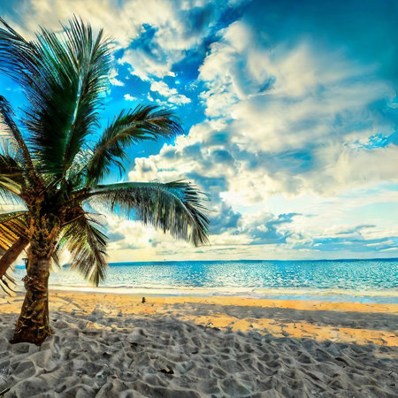 Beautiful tropical beach at Seychelles, Mahe islandの素材