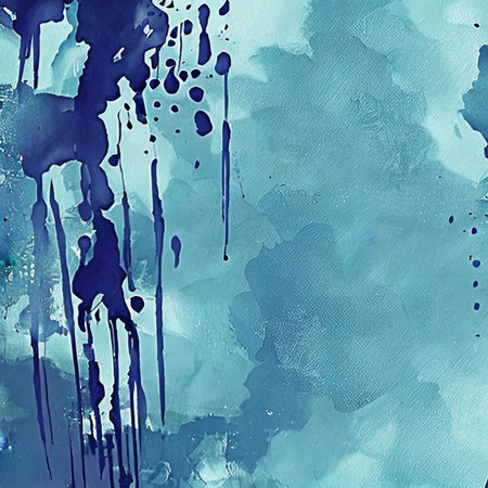 Abstract blue watercolor background. Hand-painted background for your design.の素材