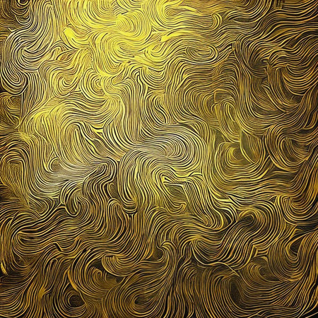 Golden abstract background with hand-drawn waves. Vector Illustration.の素材