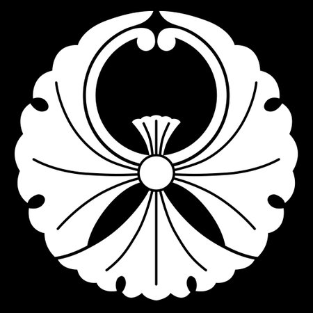 Mandala icon black and white color vector illustration flat style simple imageのイラスト素材