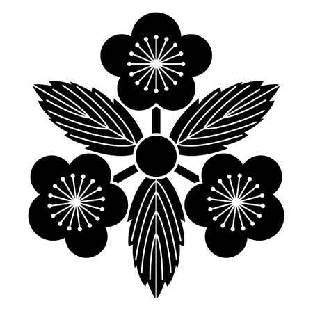Plum blossom icon. Simple illustration of plum blossom vector icon for webのイラスト素材