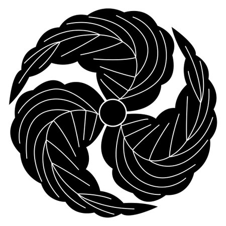 Black and white floral ornament. Vector illustration for design and decoration.のイラスト素材