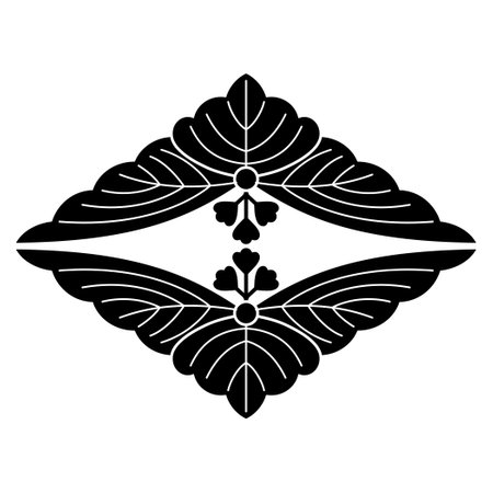 Black and white pattern of leaves. Decorative element for design.のイラスト素材